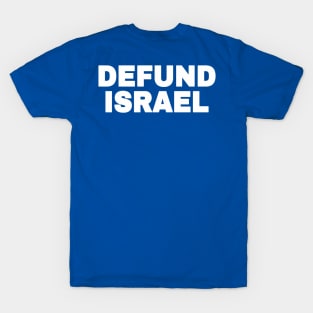 DEFUND ISRAEL - White - Vertical - Double-sided T-Shirt